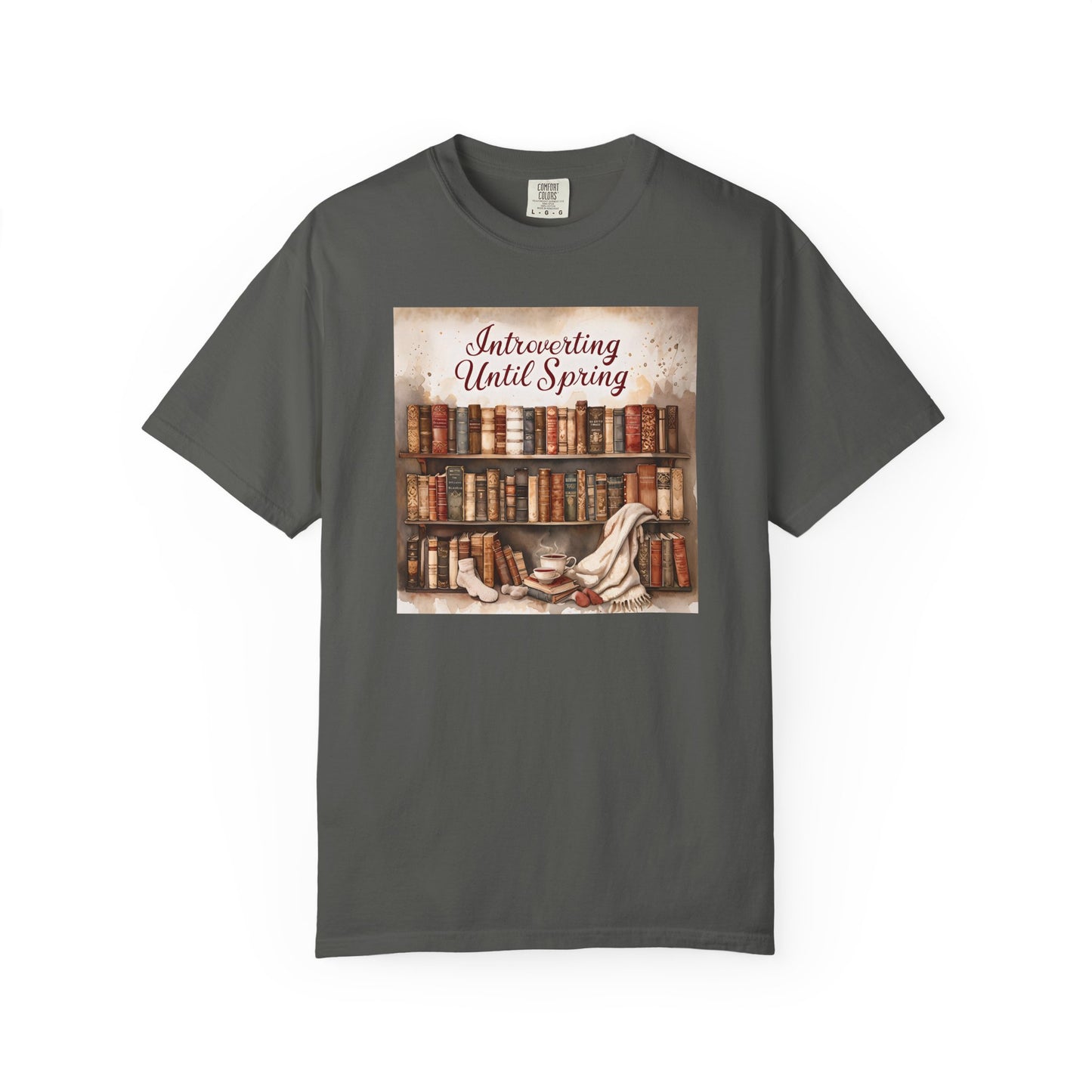 Introverting Until Spring T-Shirt, Cozy Literary Tee, Perfect Gift for Book Lovers, Spring Vibes Shirt, Relaxed Fit Fashion