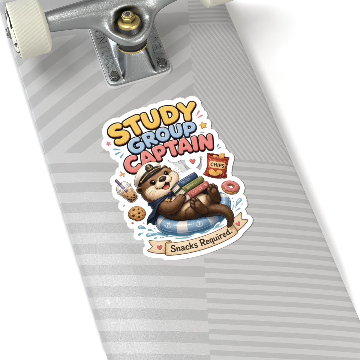 Study Group Captain Sticker | Otter with Snacks Kiss-Cut Sticker