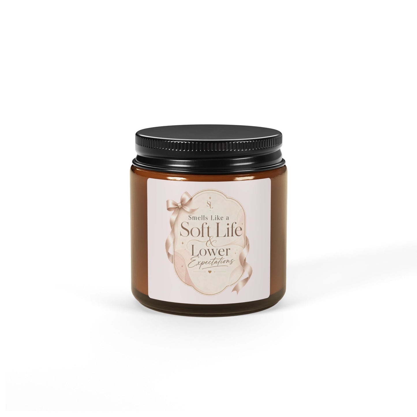 Soft Life Scented Candle amber jar | soy candle