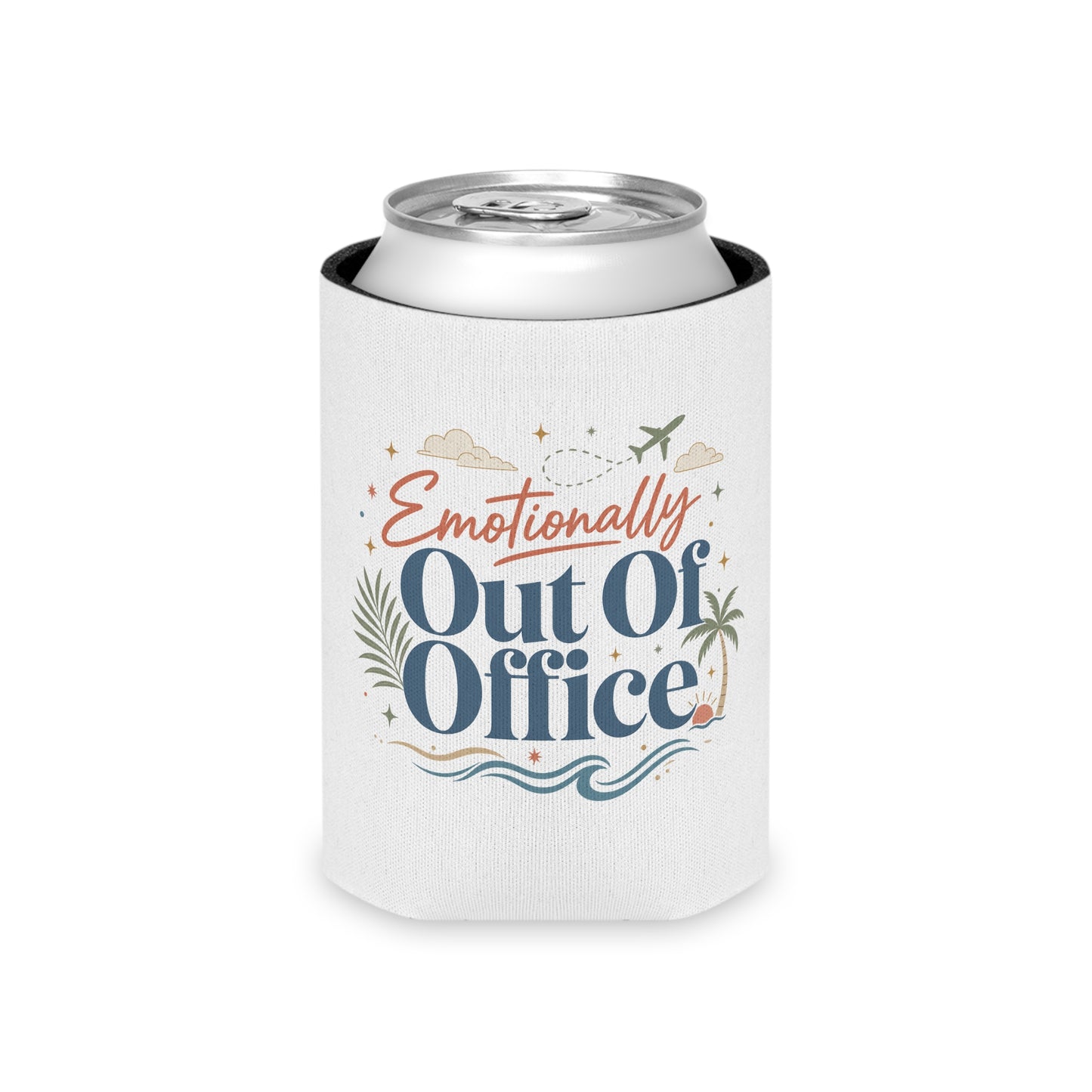 Emotionally Out Of Office Can Cooler | Vacation Tropical Can Cooler