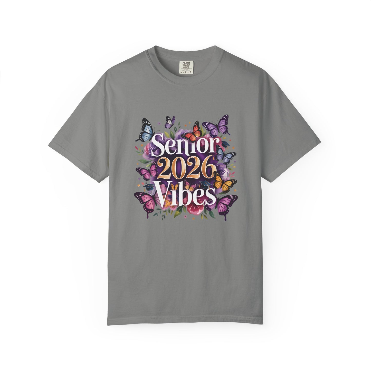 Senior 2026 Vibes T-Shirt | Butterfly Graduation Design