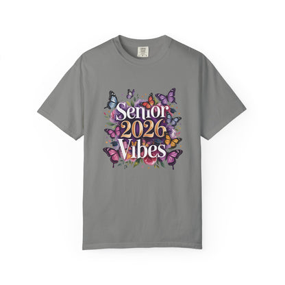 Senior 2026 Vibes T-Shirt | Butterfly Graduation Design