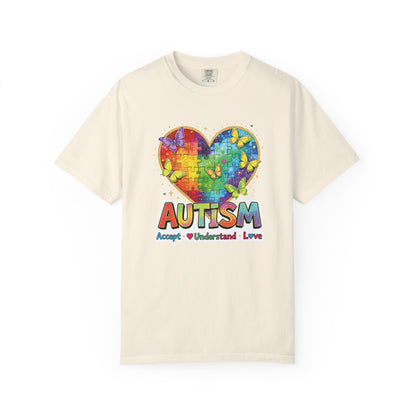 Autism Puzzle Heart T-shirt | Accept Understand Love