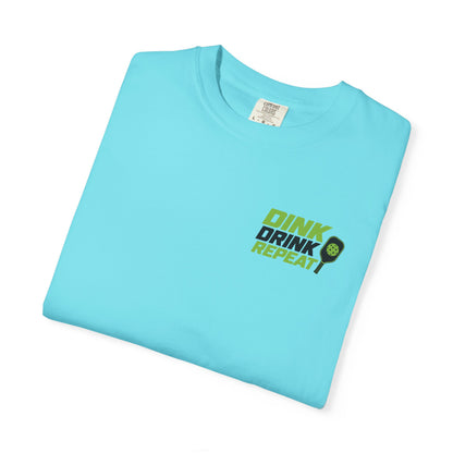 Dink Drink Repeat T-shirt | Pickleball Paddle Graphic