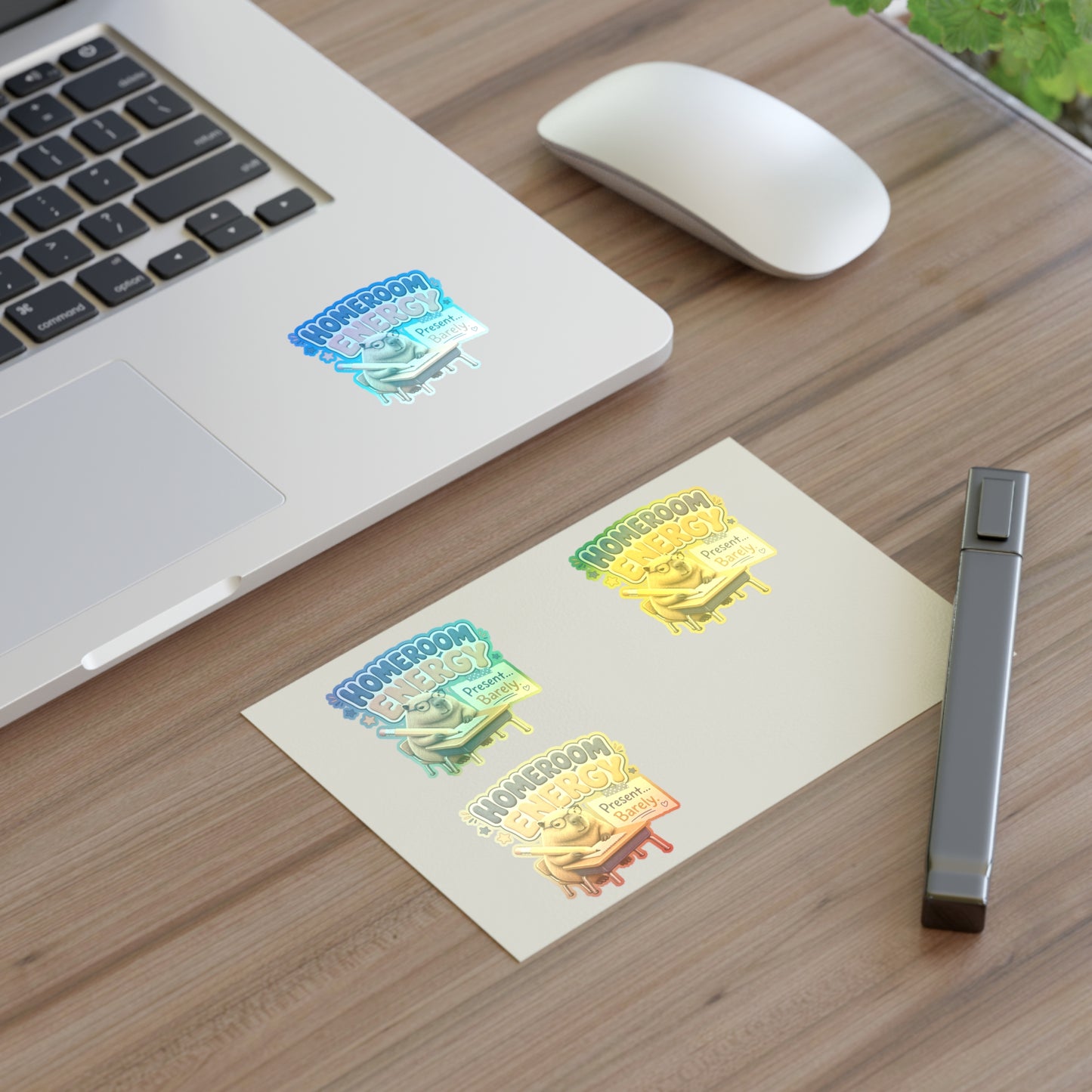 Homeroom Energy Present Barely Capybara sticker | Kiss-Cut Sticker