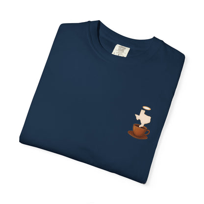Blessings Brewed T-Shirt, Faith-Inspired Tee, Coffee Lover Gift, Texas Pride Apparel, Unisex Casual Wear