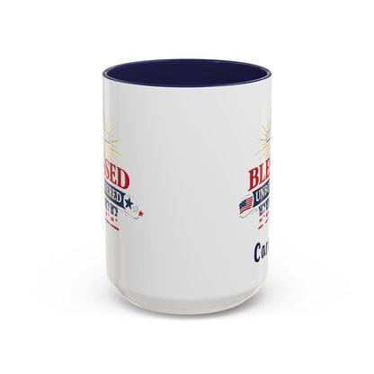 Blessed Unbothered Free, Coffee Mug | Accent Coffee Mug