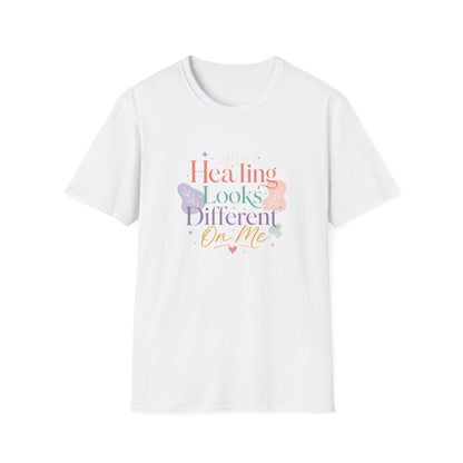 Healing Looks Different On Me T-Shirt | Pastel Floral Typography