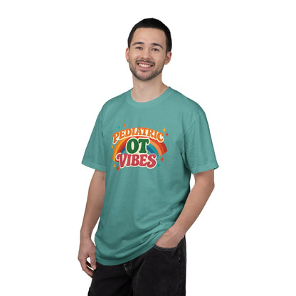 Pediatric OT Vibes T-shirt | Retro Rainbow Occupational Therapy Tee