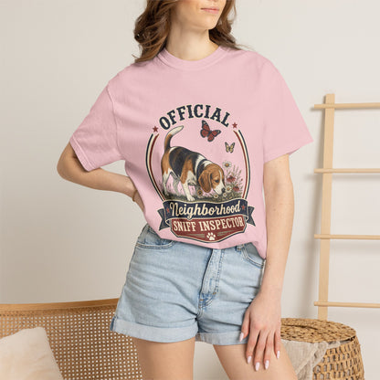 Official Neighborhood Sniff Inspector Beagle T-Shirt | Dog Lover Tee
