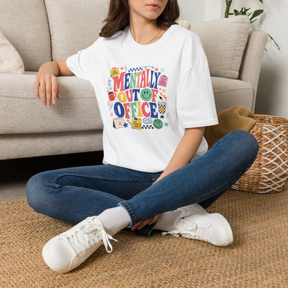 Mentally Out Of Office T-Shirt | Colorful Retro Graphic