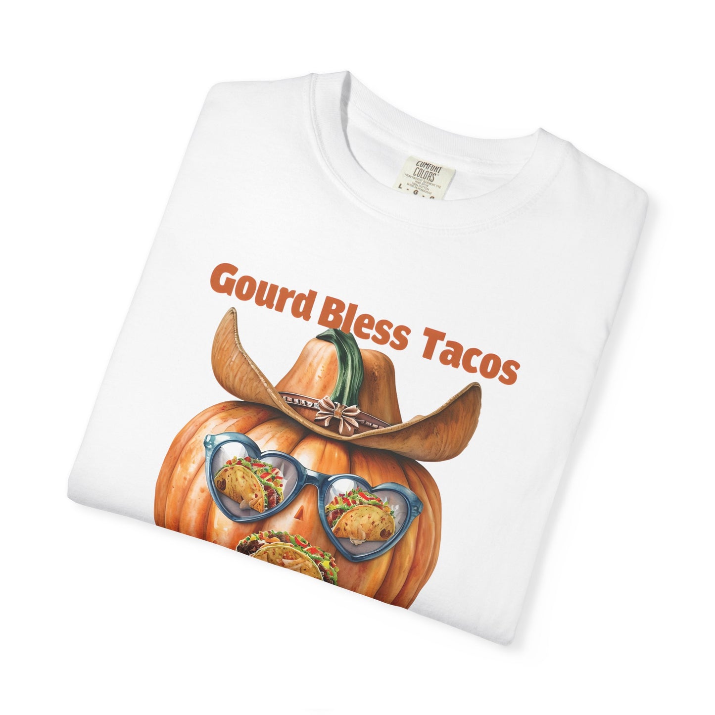 Funny Halloween T-Shirt, Gourd Bless Tacos Tee, Unisex Graphic Tee, Taco Lover Shirt, Fall Festival Apparel, Cute Pumpkin Shirt