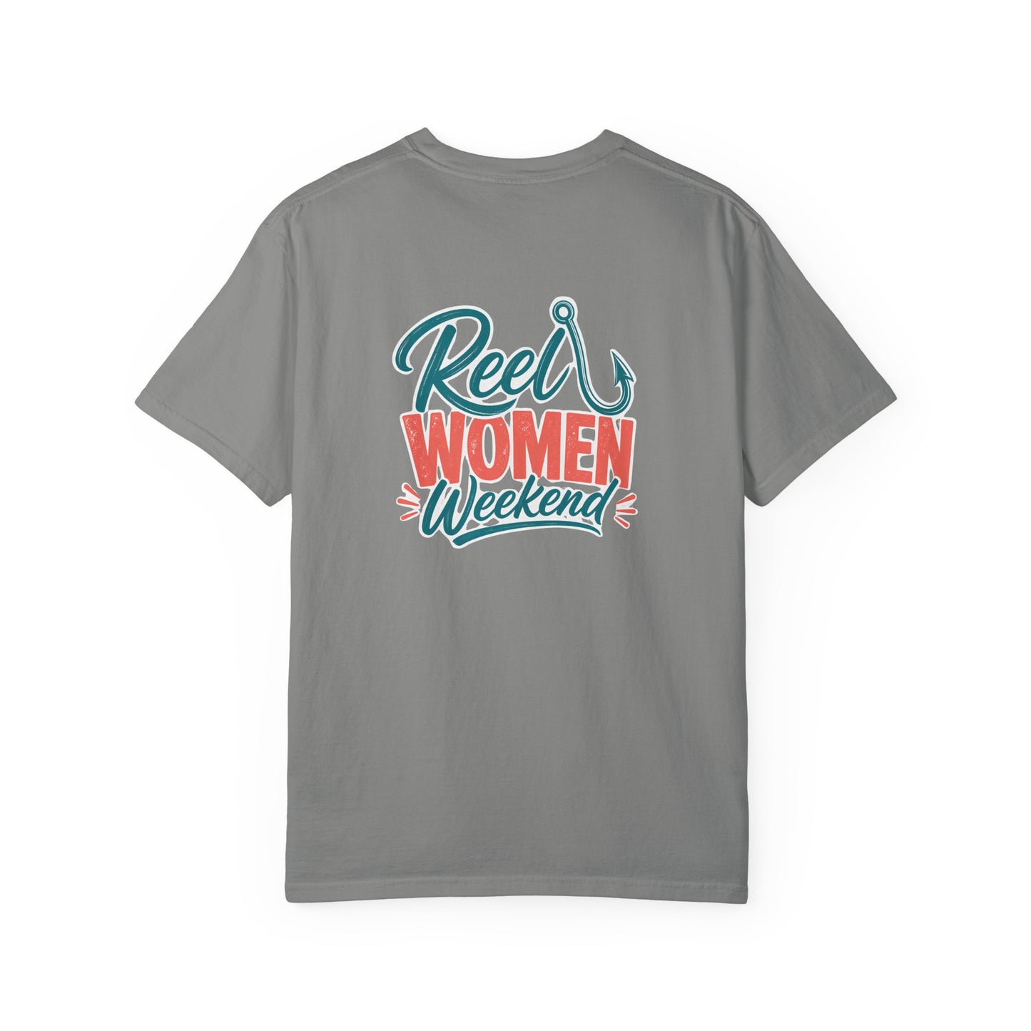 Reel Women Weekend T-shirt | Fishing Hook Typography Tee