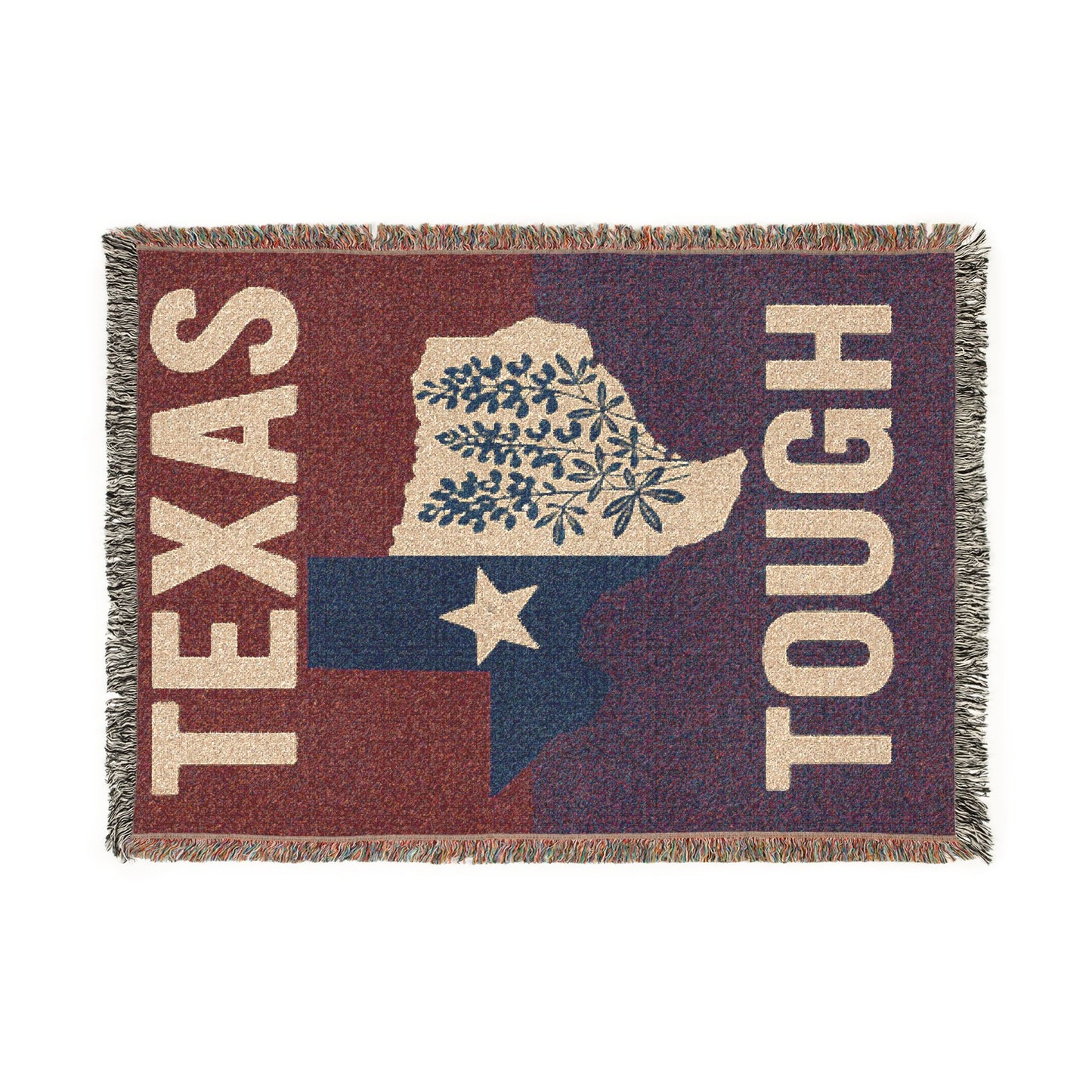 Texas Tough Woven Blanket, Cozy Home Decor, Southwestern Style Throw for Any Occasion, Great Gift for Texans, Picnic Essential