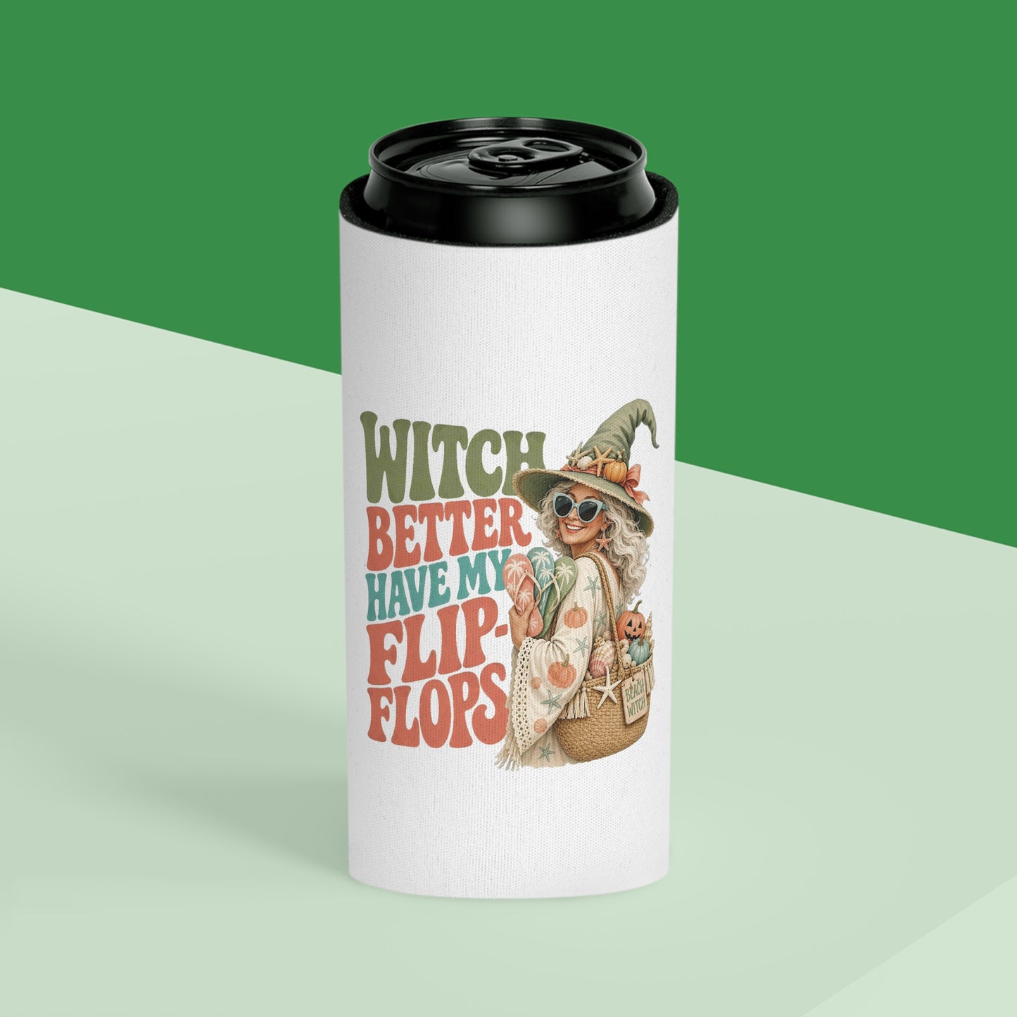 Witch Better Have My Flip Flops Can Cooler | Halloween Witch Beach Tote Art
