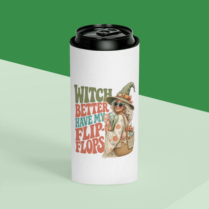 Witch Better Have My Flip Flops Can Cooler | Halloween Witch Beach Tote Art