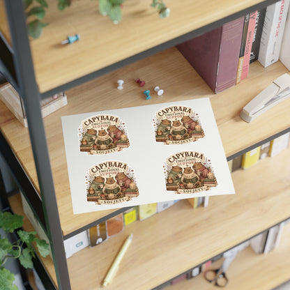 Capybara Emotional Support Society sticker sheet | Capybara stickers, kawaii animal decal