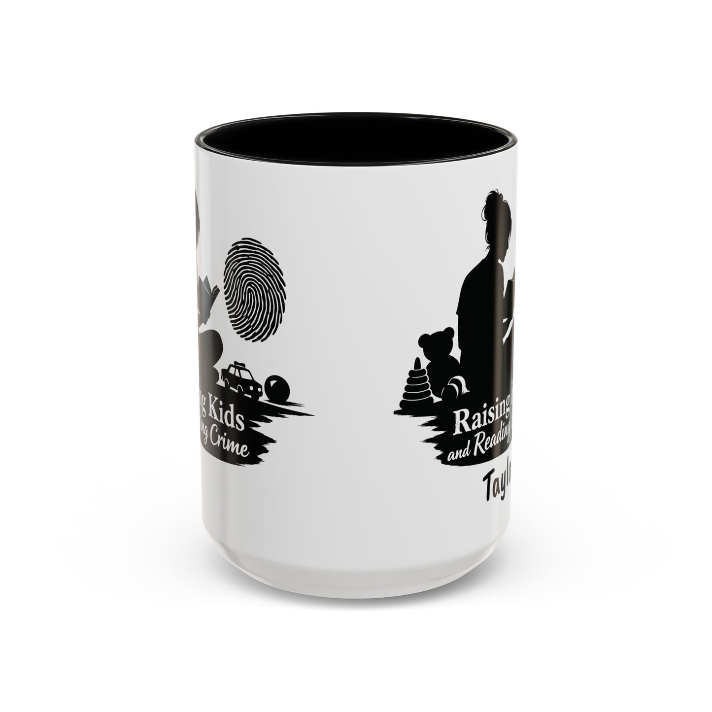 Raising Kids and Reading Crime Mug | Accent Coffee Mug