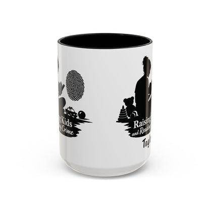 Raising Kids and Reading Crime Mug | Accent Coffee Mug