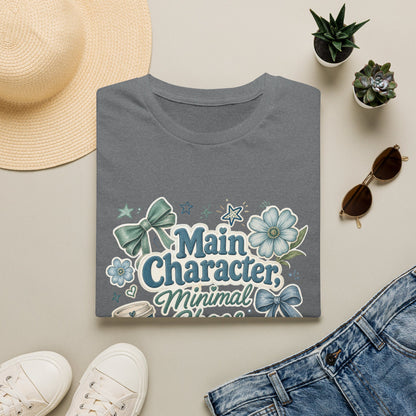 Main Character Minimal Chaos T-Shirt | Floral Bows Stars Design