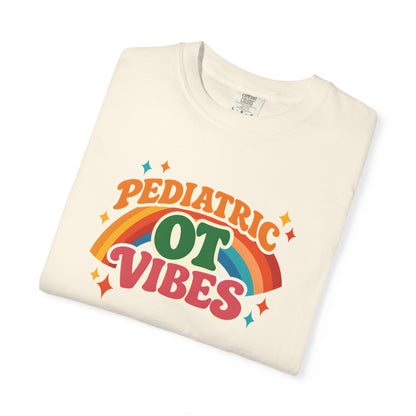 Pediatric OT Vibes T-shirt | Retro Rainbow Occupational Therapy Tee