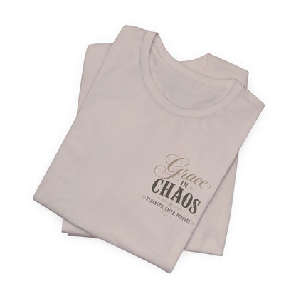 Grace in Chaos Tee | Inspirational scripture typography shirt