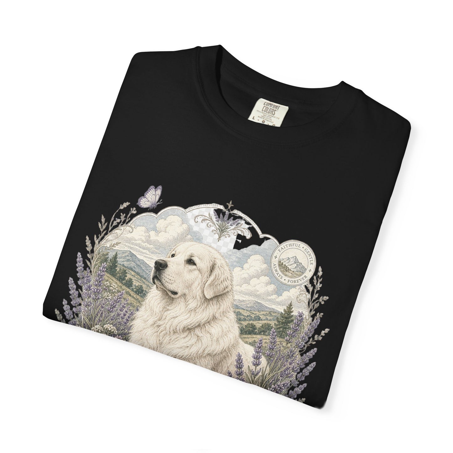 Great Pyrenees Guardian of My Heart T-Shirt | Mountain Dog Illustration