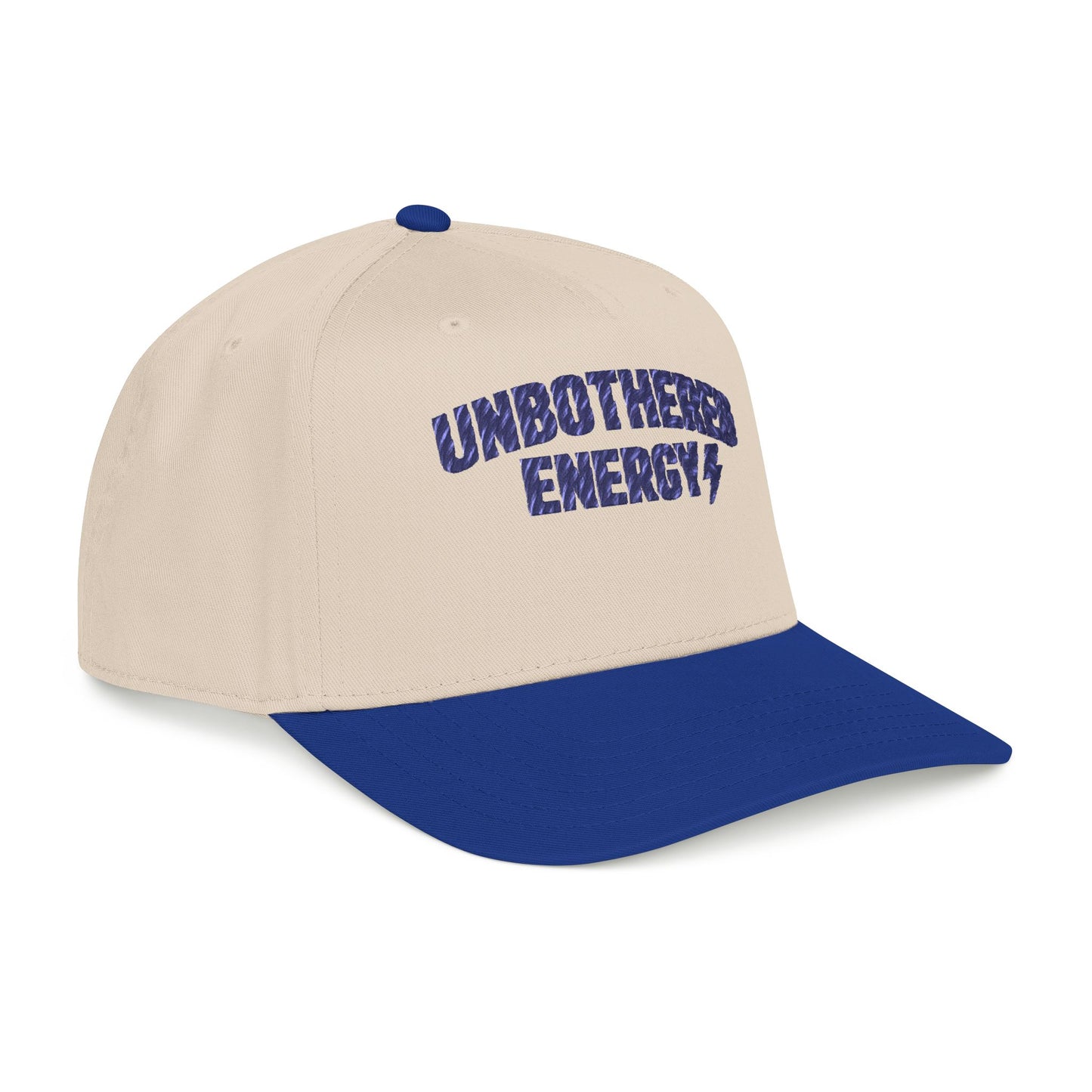 Unbothered Energy Mid Profile Baseball Cap | Embroidered Phrase