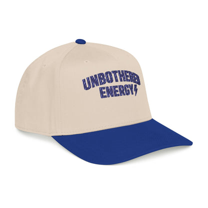 Unbothered Energy Mid Profile Baseball Cap | Embroidered Phrase