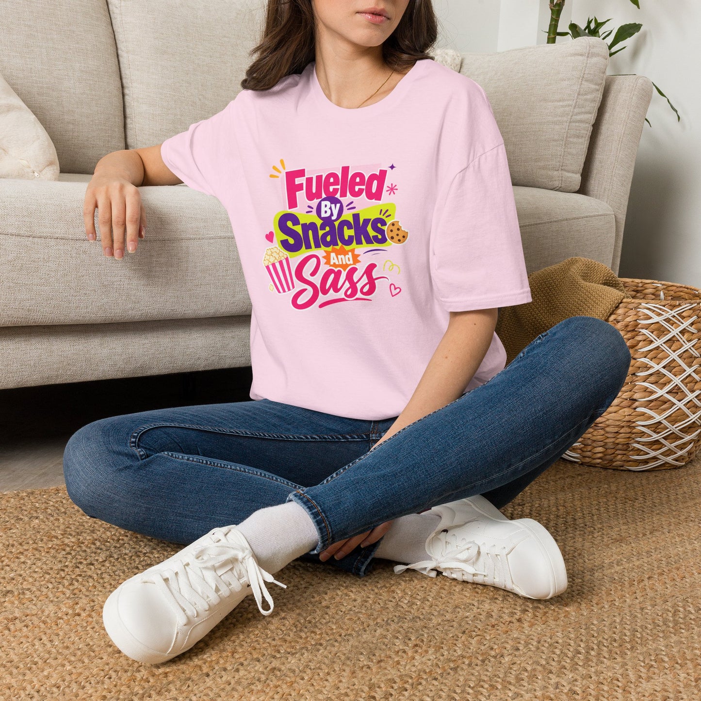 Fueled by Snacks and Sass T-Shirt | Snack Quote Tee