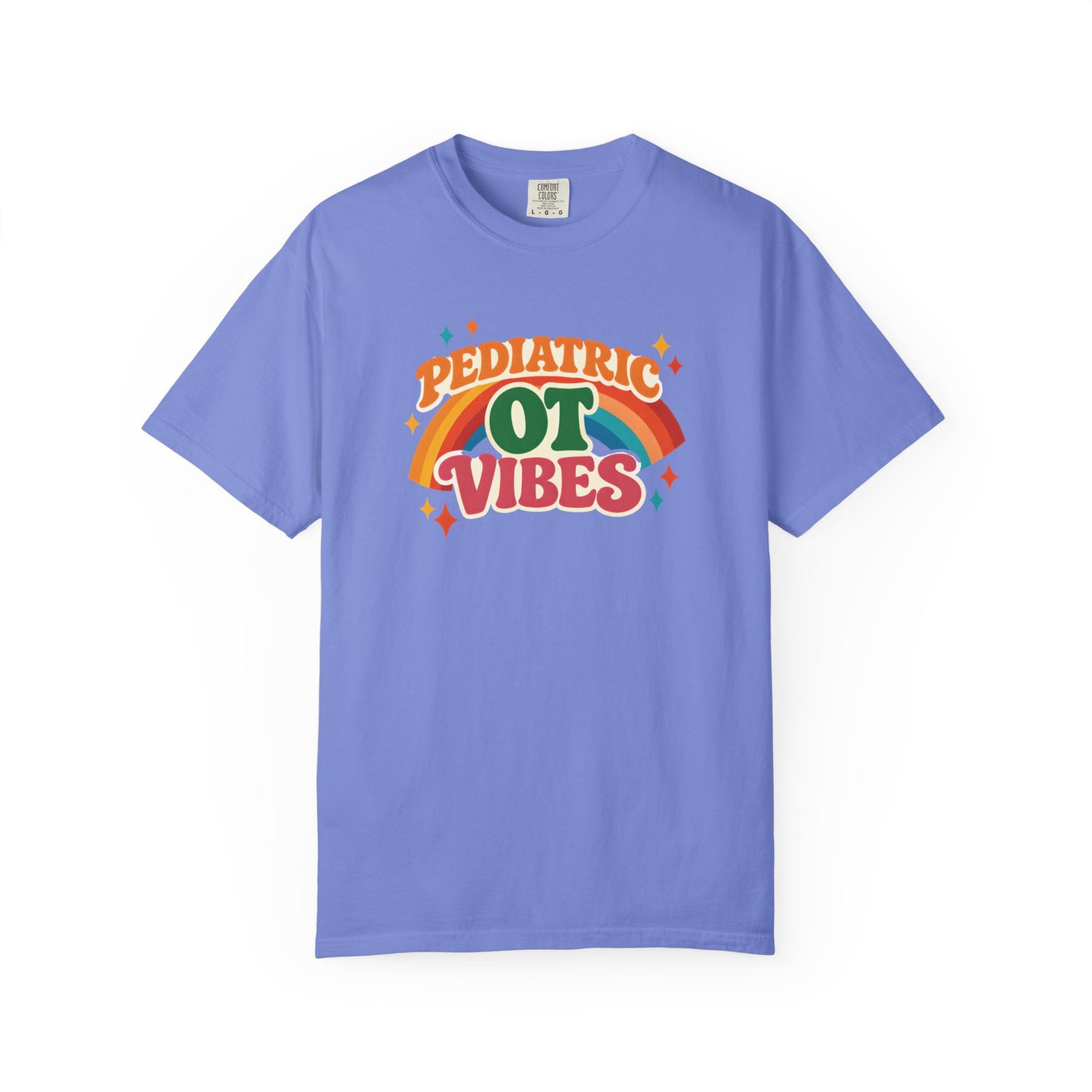 Pediatric OT Vibes T-shirt | Retro Rainbow Occupational Therapy Tee