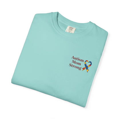 Autism Mom Strong T-shirt | Autism Awareness Puzzle Ribbon