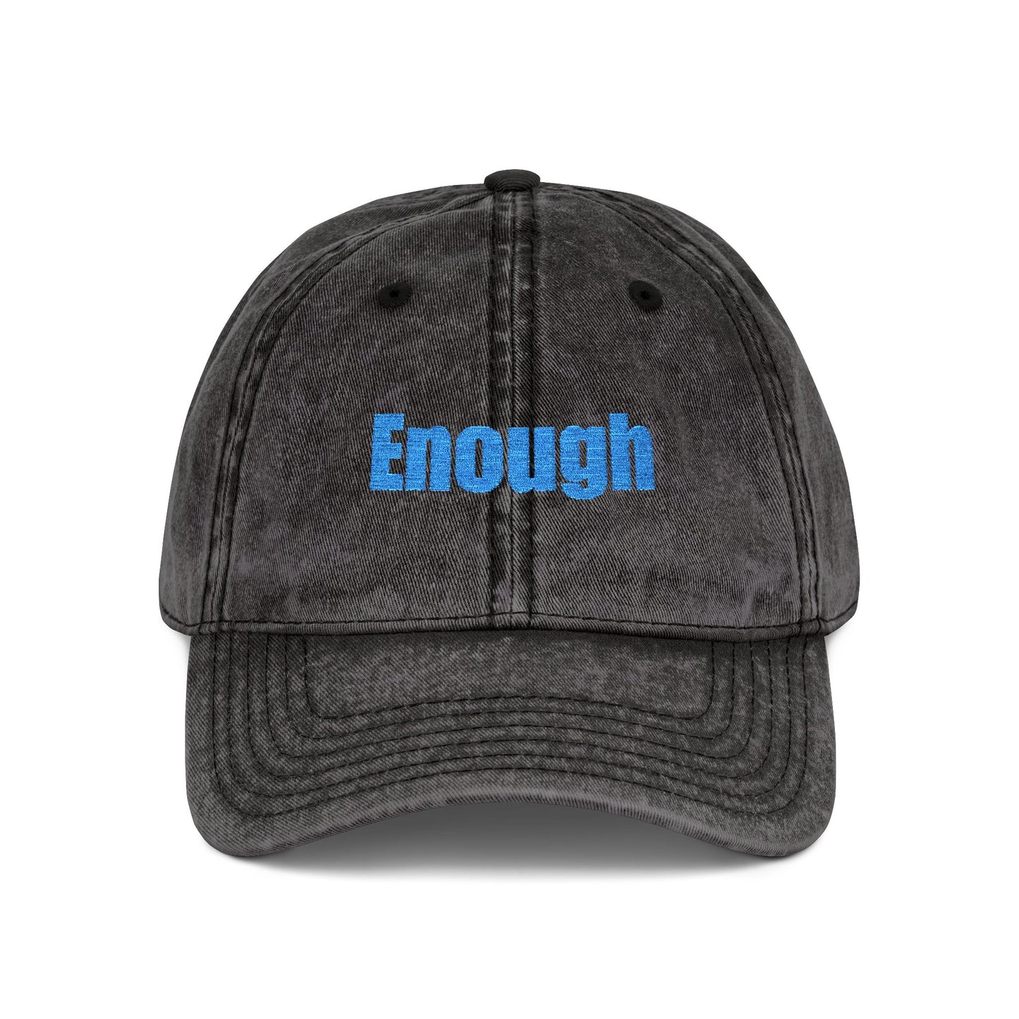 Embroidered "Enough" Cap, Vintage, Motivational, Unisex Hat, Baseball Cap, Gift for Him/Her