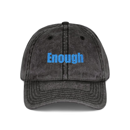 Embroidered "Enough" Cap, Vintage, Motivational, Unisex Hat, Baseball Cap, Gift for Him/Her