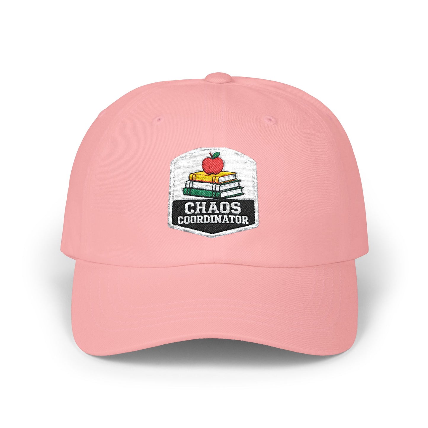 Chaos Coordinator Teacher Dad Cap | Embroidered Books & Apple School Hat