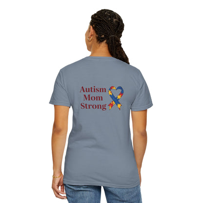 Autism Mom Strong T-shirt | Autism Awareness Puzzle Ribbon