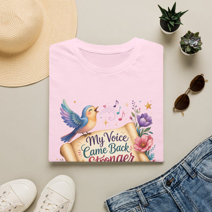 My Voice Came Back Stronger T-Shirt | Survivor