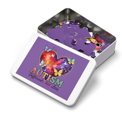 Autism 'Different Not Less' Jigsaw Puzzle with Tin