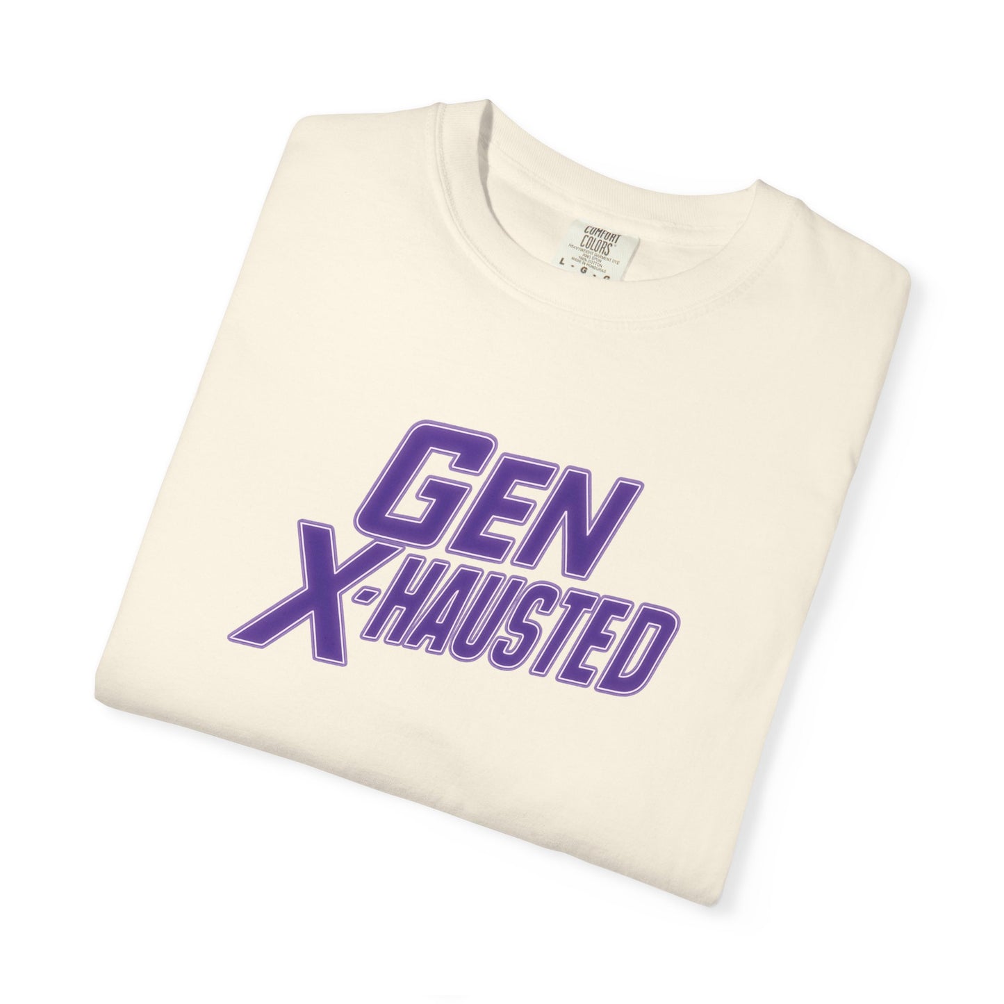 Gen X-Hausted Unisex T-shirt, Forgot Again Found Out Funny Tee, Gen X Humor Gift, Retro 80s 90s Shirt, Vintage Style Clothing