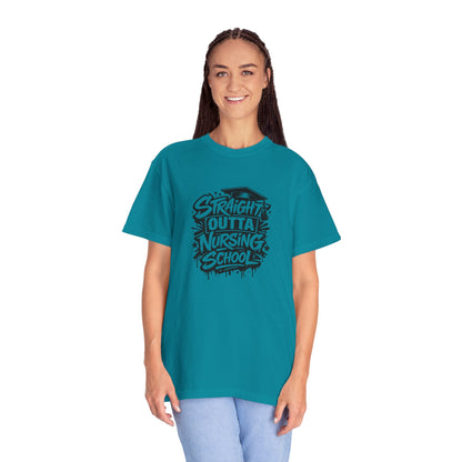 Straight Outta Nursing School T-shirt | Nursing Graduate Tee, Cap Graphic