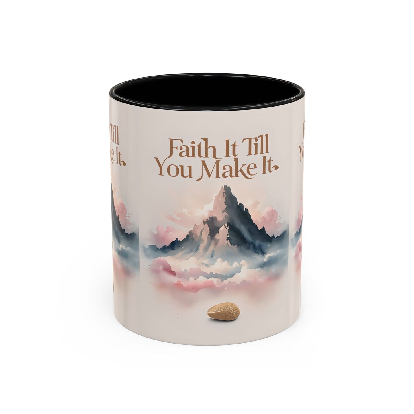 Faith It Till You Make It Coffee Mug, Motivational Drinkware, Inspirational Gift, Morning Coffee Cup, Self-Help Mug