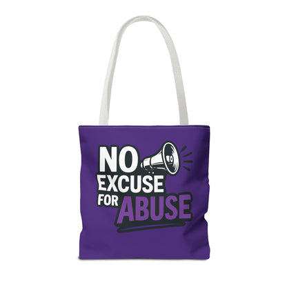 Empowerment Tote Bag - No Excuse for Abuse, Advocacy Tote, Eco-Friendly Bag, Fundraiser Gift, Awareness Campaign Bag