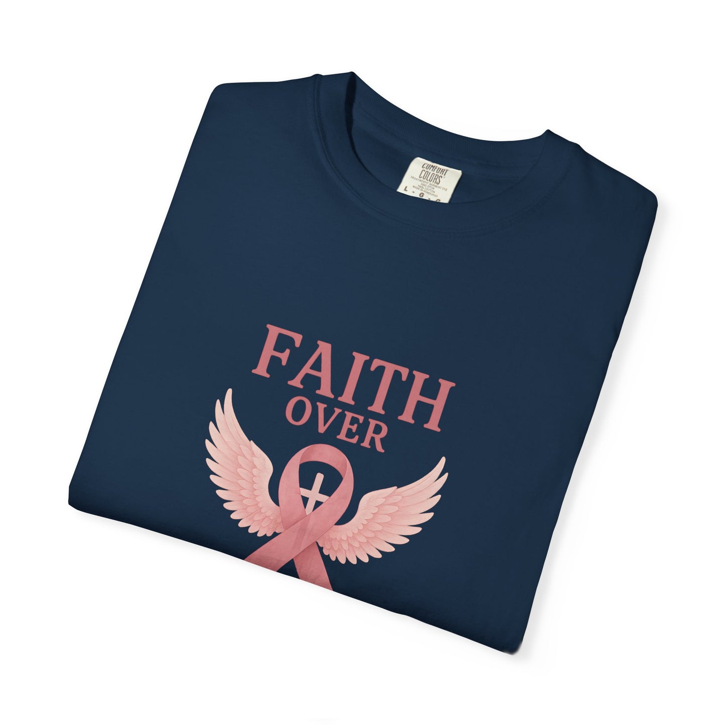 Faith Over Fear Unisex T-Shirt, Inspirational Shirt, Breast Cancer Awareness Tee, Gift for Support, Everyday Casual Wear
