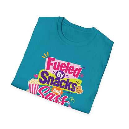 Fueled by Snacks and Sass T-Shirt | Snack Quote Tee