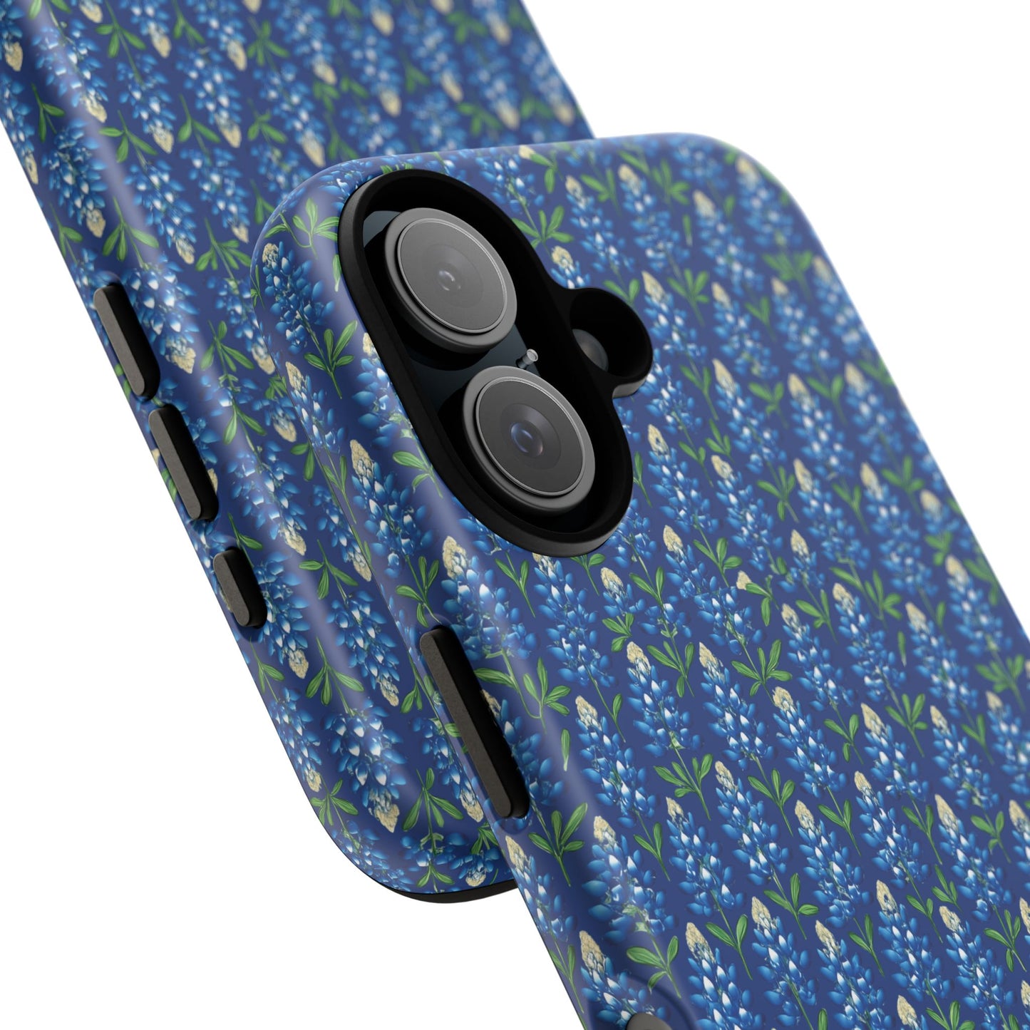 Phone Case, Texas Bluebonnet Tough Case, Navy Floral Phone Cover, Protective iPhone Case, Samsung Galaxy Case, Texas Wildflower Gift