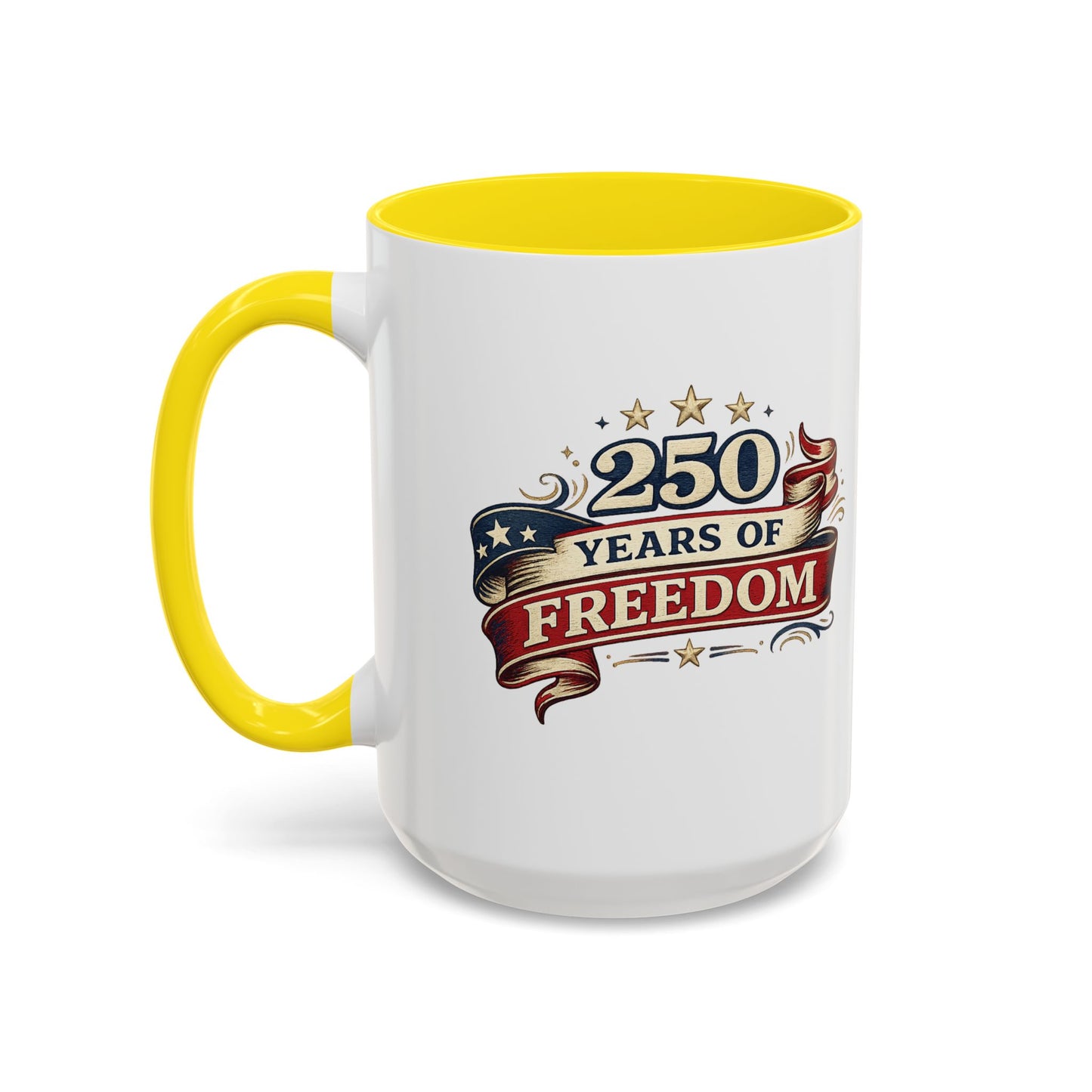 250 Years of Freedom Coffee Mug | Personalized Name - America 250th Anniversary, Semiquincentennial, Patriotic Gift, Heritage Celebration