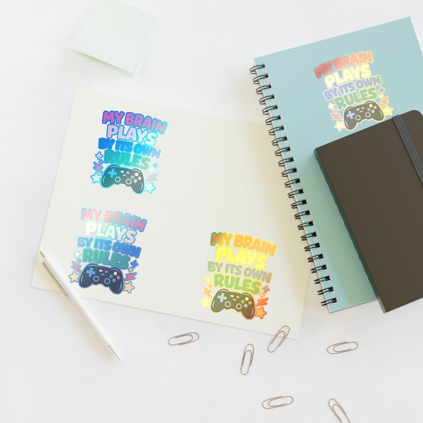 My Brain Plays By Its Own Rules Sticker Sheet | Autism Awareness Stickers
