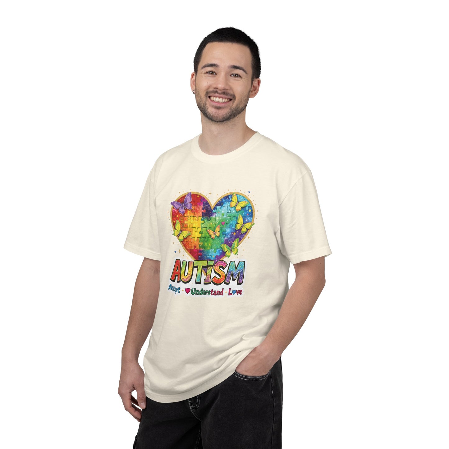 Autism Puzzle Heart T-shirt | Accept Understand Love