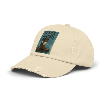 Cap Texas Tough Cowboy Boots, Unisex Baseball Hat, Distressed Cap, Texas Flood Support, Tragedy Relief Gift