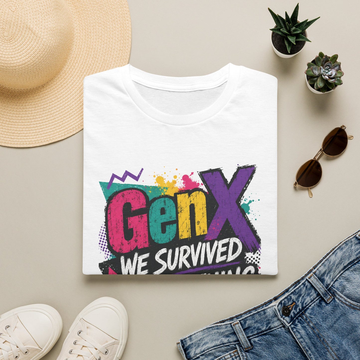Gen X We Survived Everything T-Shirt | 90s Retro Graphic Tee